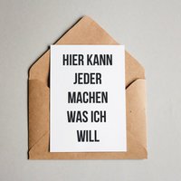 Hier kann jeder machen was ich will