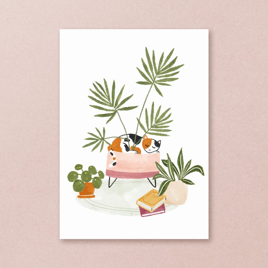 Postcard | Calico cat
