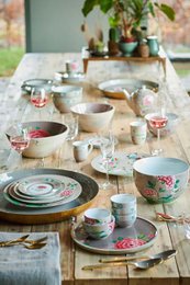 Cup & Saucer Blushing Birds Khaki 280ml
