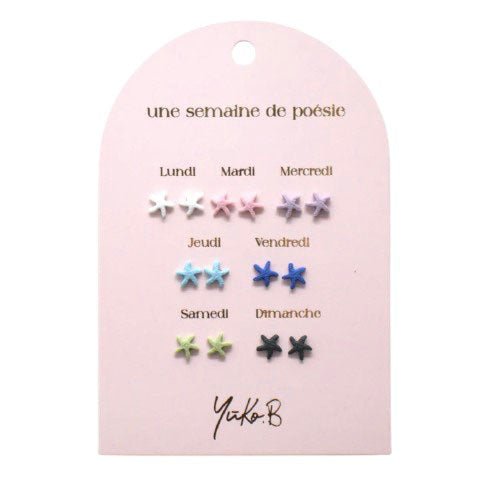 Box of 7 Earrings — Starfish Poetry Week