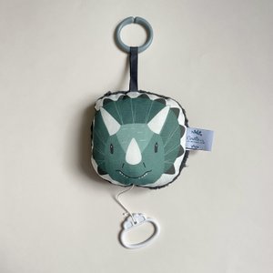 Mini nomadic musical cushion Dinosaur green