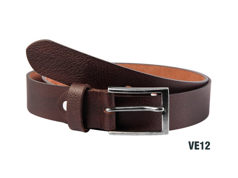 Leonardo Verrelli genuine leather belt, dark brown, can be shortened, 90 cm - 140 cm