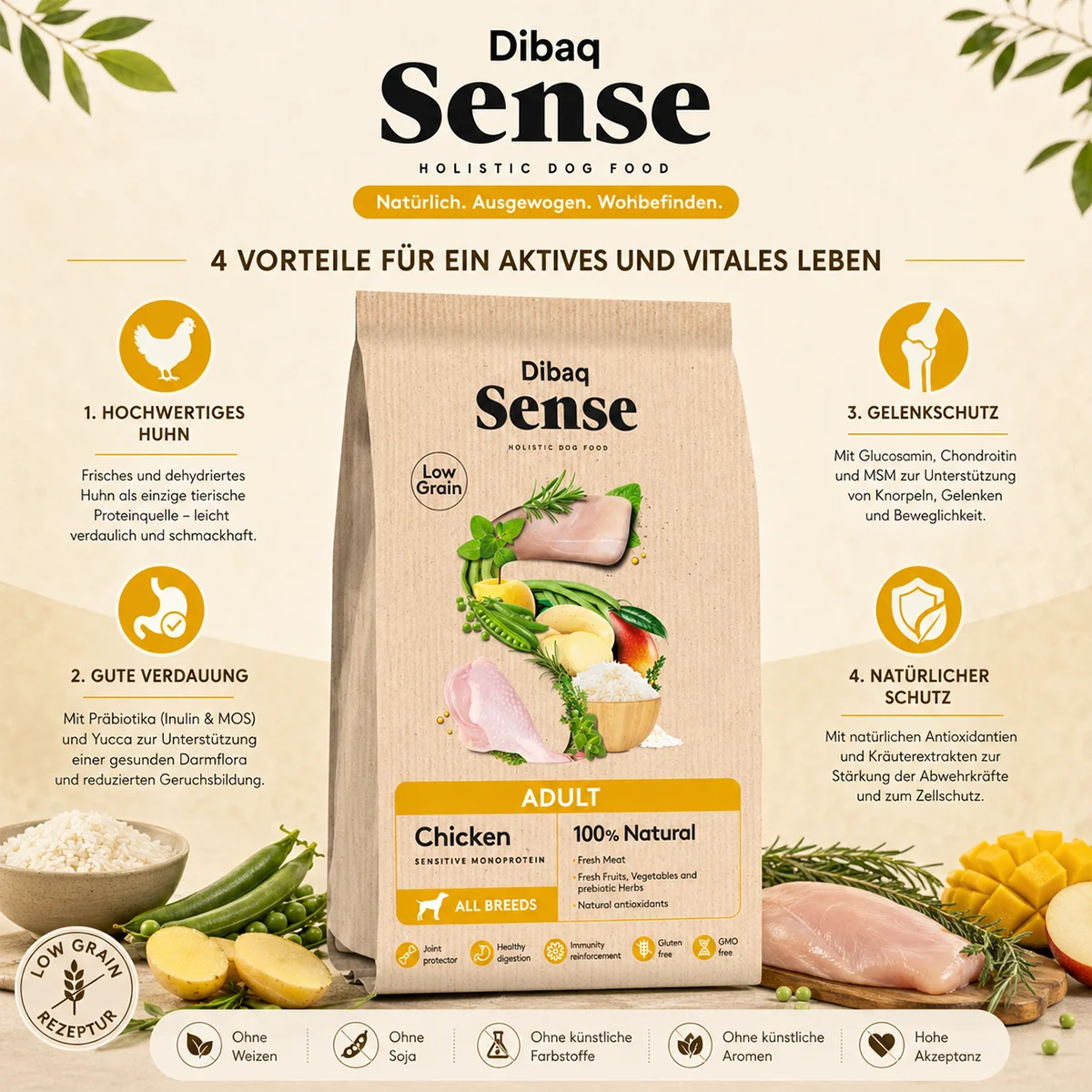 DIBAQ Sense Mini Kylling & Ris 2 kg