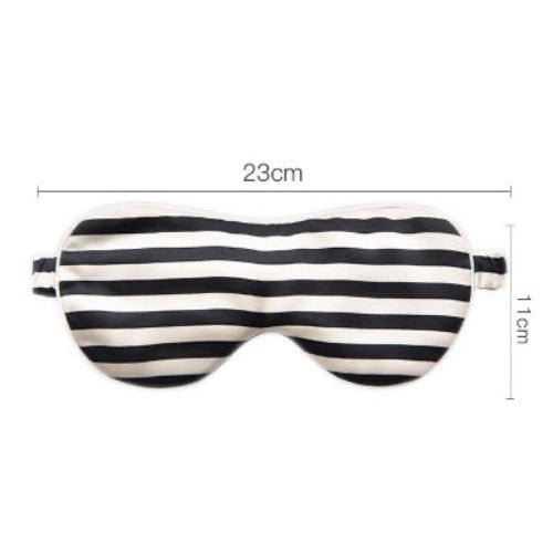 Masque de sommeil surdimensionné en soie 19 mamans – Collection rayée