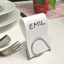 Porte photo, porte photo, porte marque-place "spirelli.s" Ø 3cm, en fil d'acier inoxydable