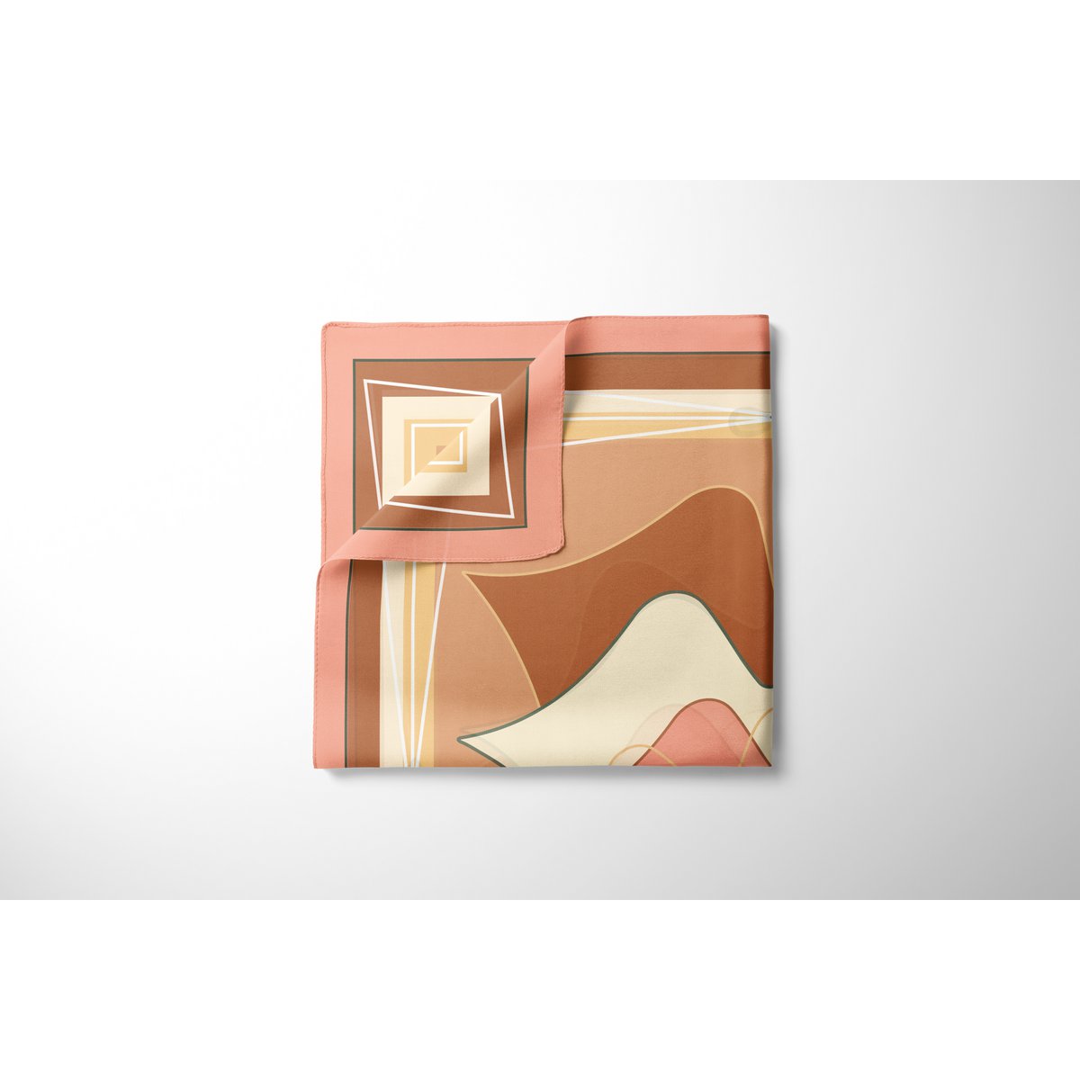 Carré de soie - MUSE 67*67 cm - Vieux rose