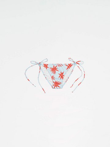 Magician Floral Print Blue Bikini Bottom