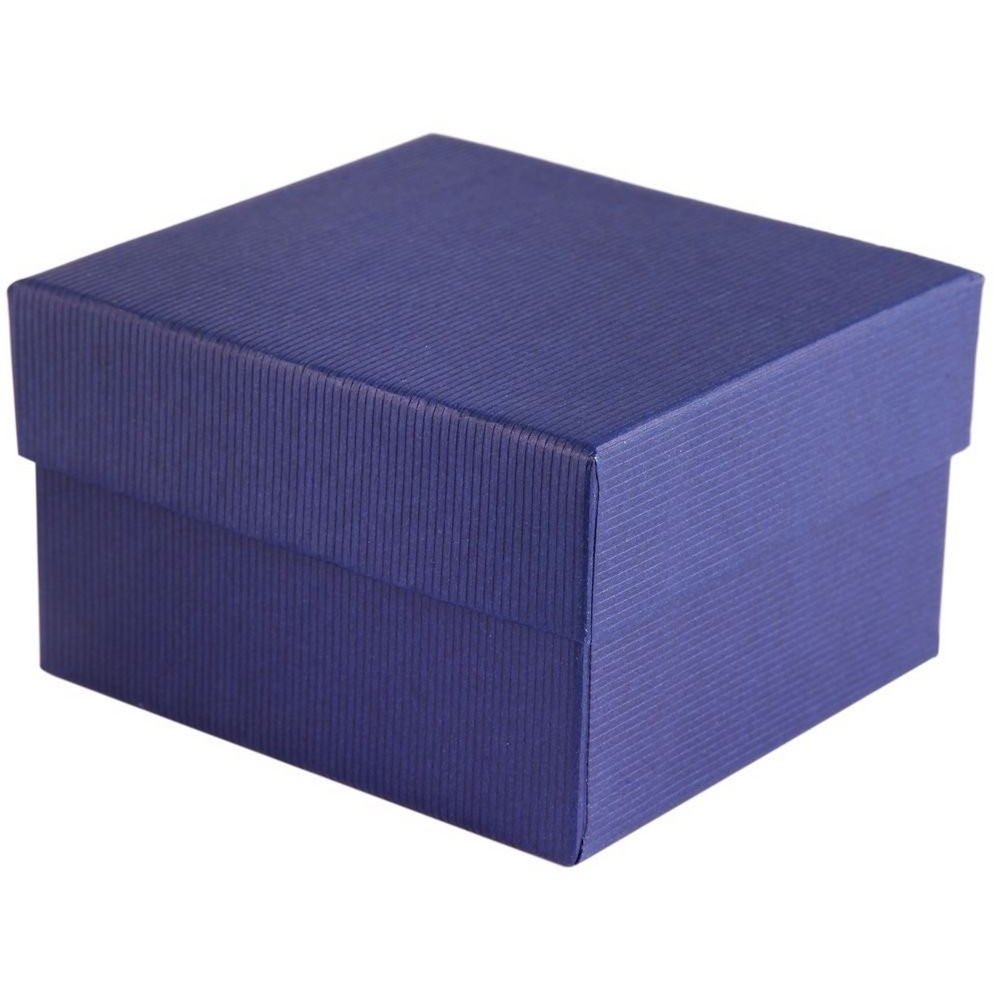 Uhrenbox, Pappe, 12 Stück, blau (8 cm x 8,5 cm x 5,5 cm)