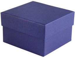 Uhrenbox, Pappe, 12 Stück, blau (8 cm x 8,5 cm x 5,5 cm)