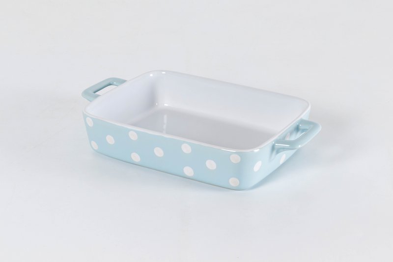 Plato pequeño azul pastel con lunares Isabelle Rose