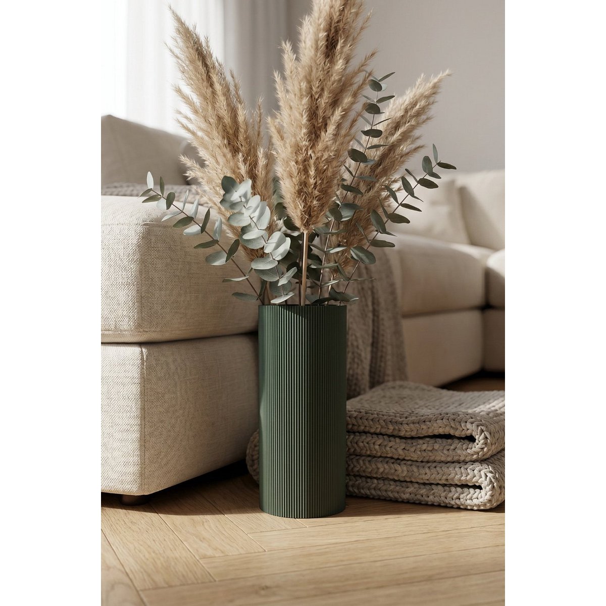 Vase geriffelt, wasserdicht – 3D-gedruckt | Lined Collection