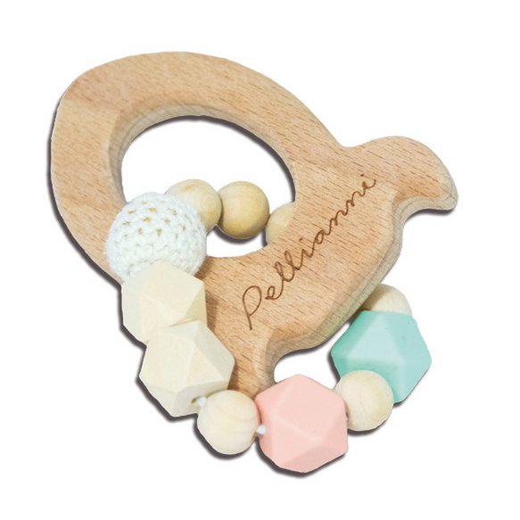 Anneau de Dentition Fusée Pastel