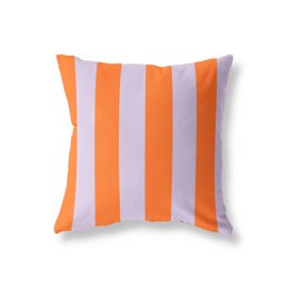 Buitenkussen – Strepen oranje & paars