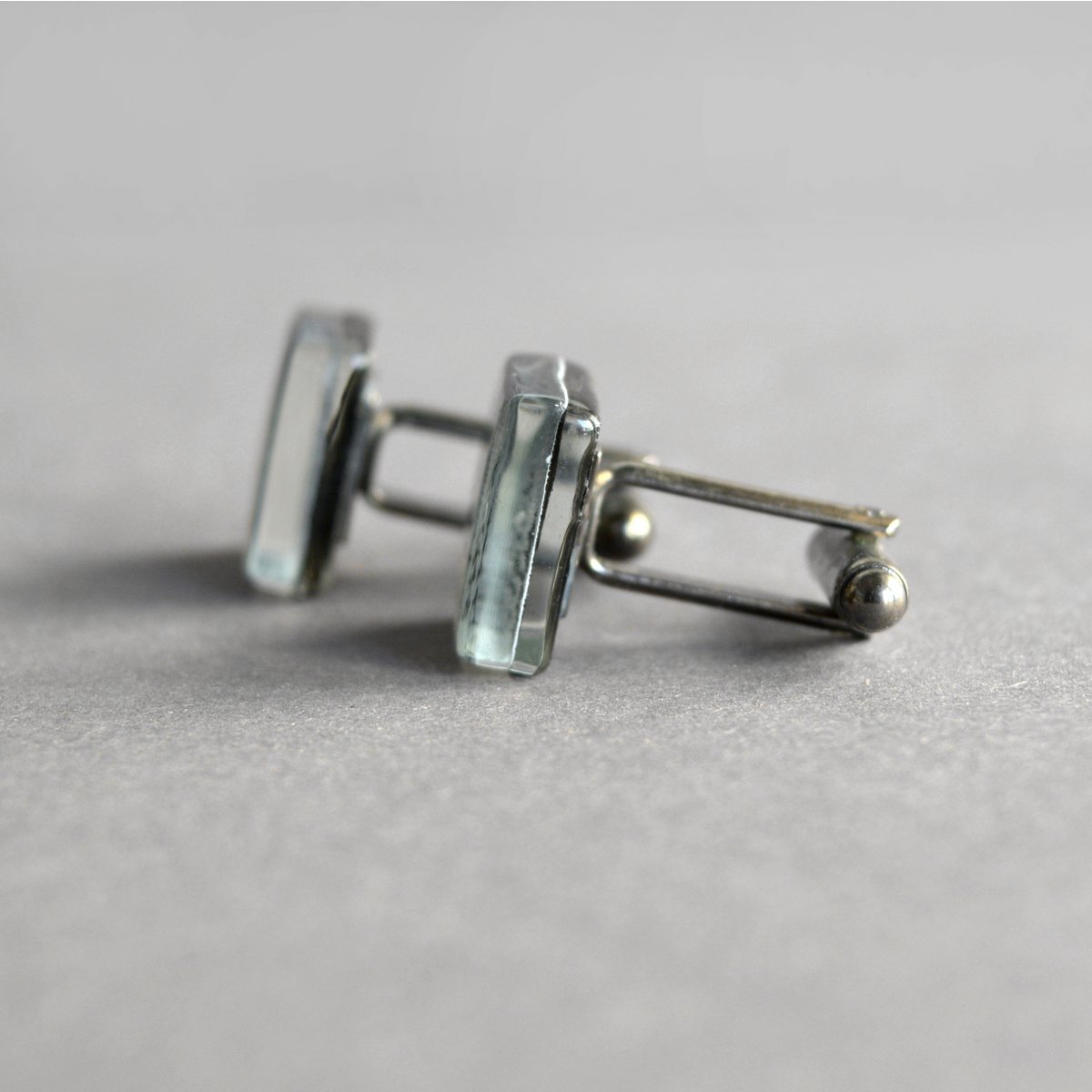 Cuff links with pine trees, Unique gift for men