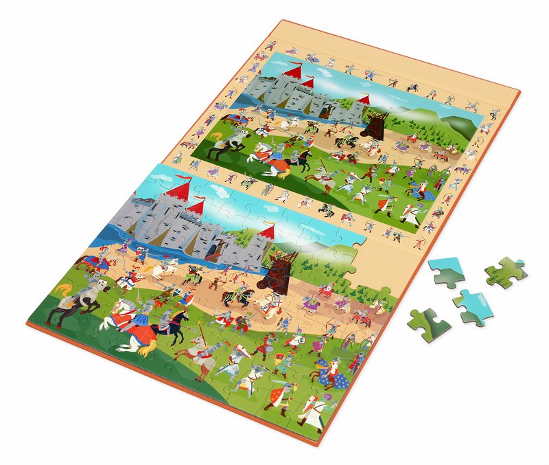 Rompecabezas magnético 2 en 1 - Juego de descubrimiento - Caballeros