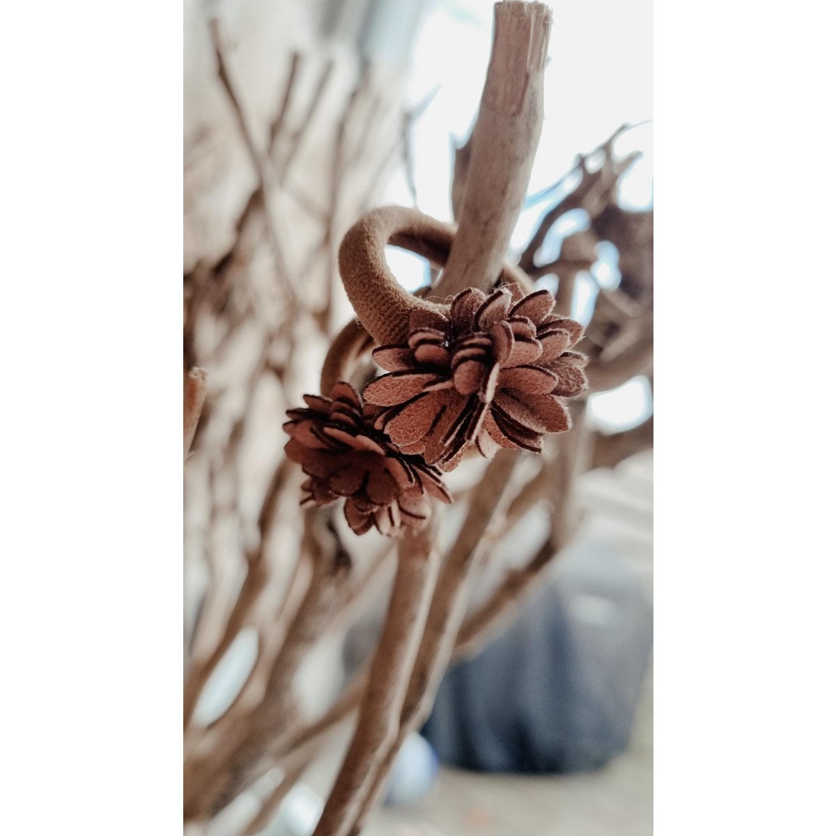 Gomas elásticas flor marrón (juego)