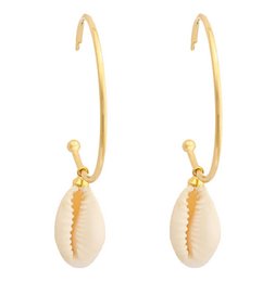 Elegant gold-tone hoop earrings with natural shell accents, perfect for a chic and beachy look.

The CORAZUL "COPACABANA" EARRING features a classic hoop design in a warm gold-tone metal. The hoops are adorned with natural shell accents, adding a touch of organic elegance. These versatile hoop earrings are suitable for both casual and dressy occasions, making them a great addition to any jewelry collection.