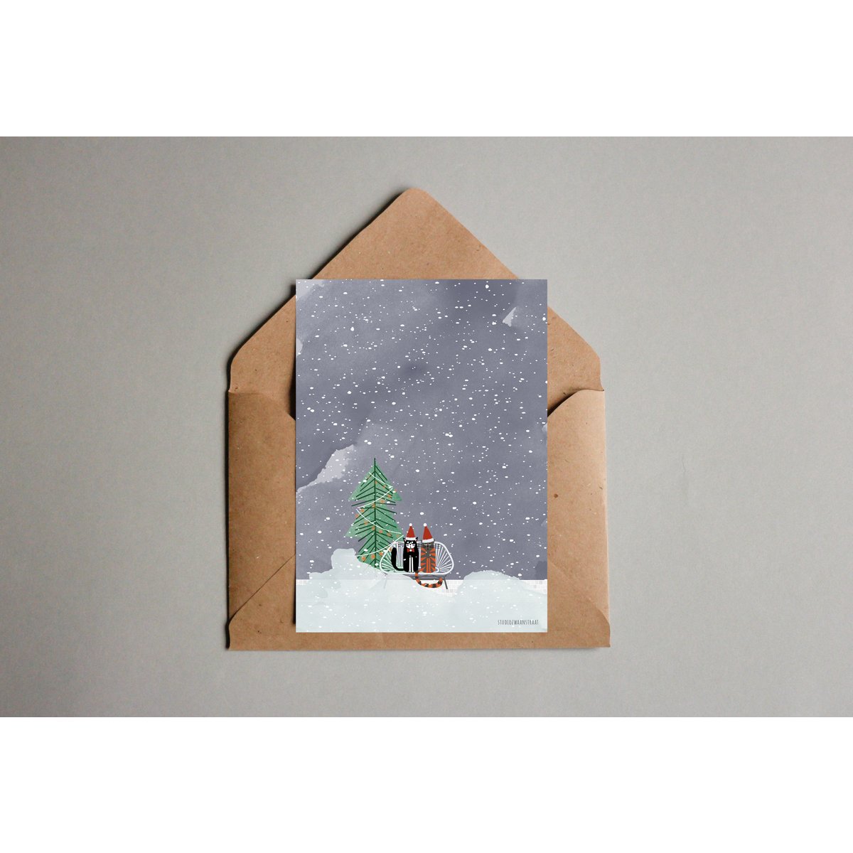 postcard - series 'Christmas'- 'Ot and Sien celebrate Christmas'
