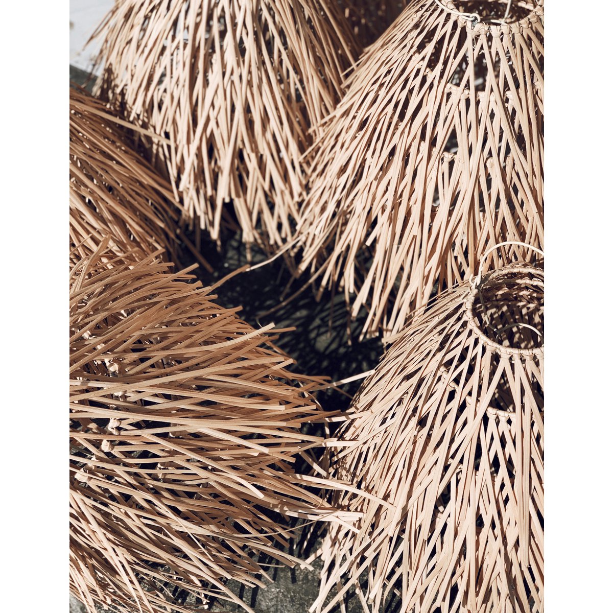 Rusty Rattan Lampenschirm Natural