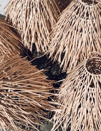 Rusty Rattan Lampshade Natural