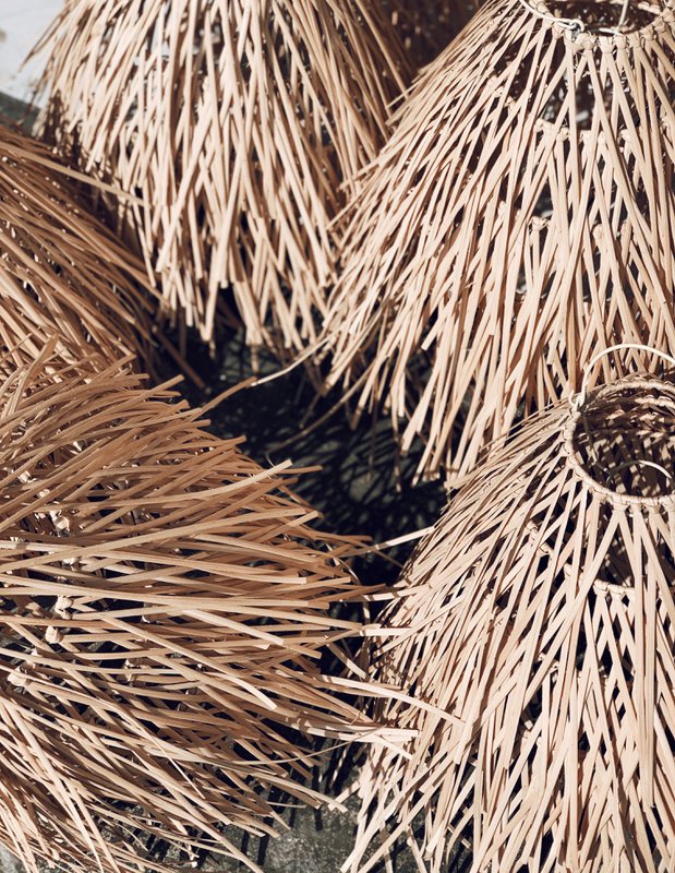Rusty Rattan Lampshade Natural