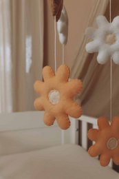 Handgemaakte Bloemen Muziekmobiel - Boxmobiel - Baby mobile - mobile wickeltisch