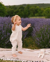 Unisex linen/cotton romper