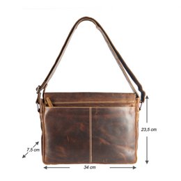 Skuldertaske Dame - Skuldertaske Herre - Messenger Bag Læder - Postmand Taske Læder - 3 forskellige farver læder