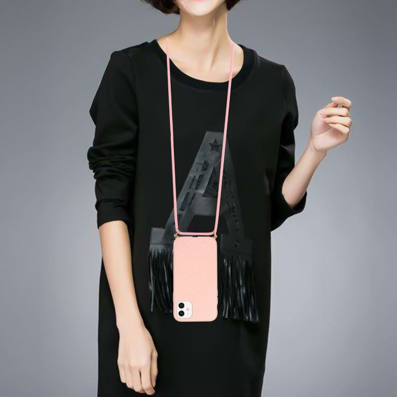 Lunso - Cover posteriore con cavo - iPhone 11 - rosa