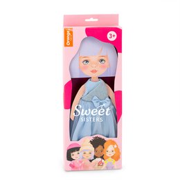 Soft toy, Sweet Sisters - Clothing set: Blue Satin Dress (35cm)