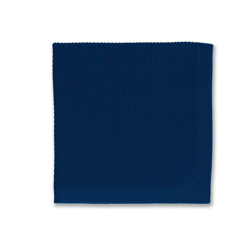 Midnight blue knitted pocket square
