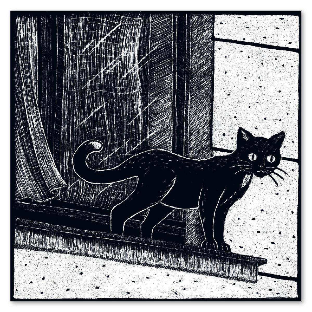 Postcard | cat at the window