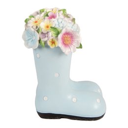 Dekorationsbild Stiefel 20x18x26 cm Blauer Kunststoff