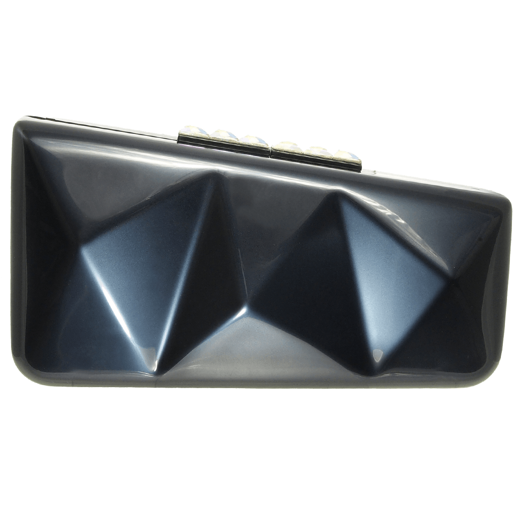 Minaudiére in Metallic Mitternachtsblau