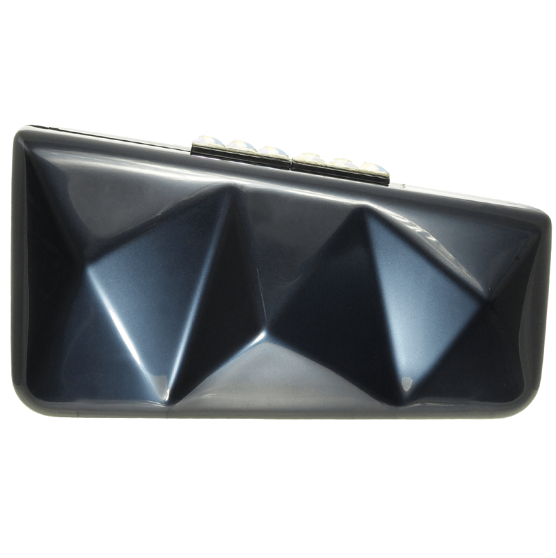 Minaudiére in Metallic Mitternachtsblau