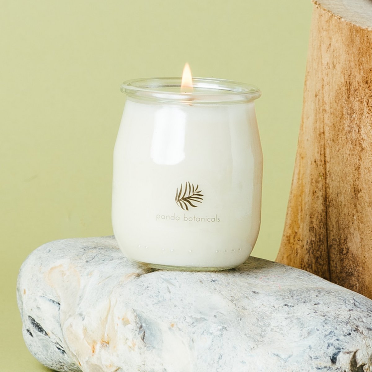 Persian Rose & Sandalwood Soy Wax Candle - Clear Glass