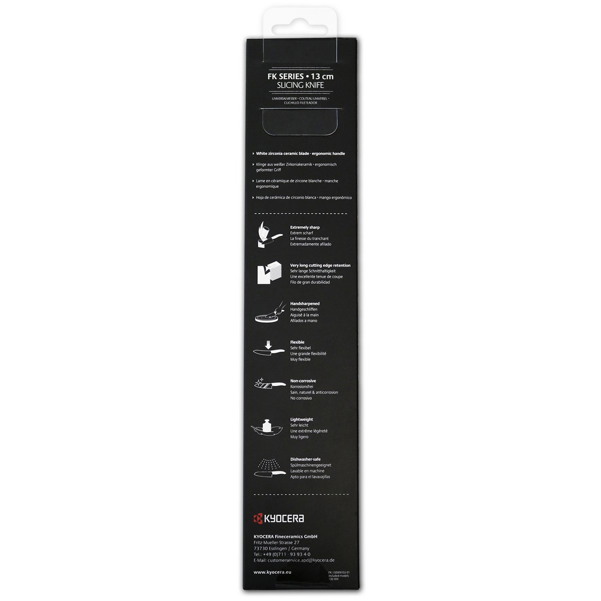 WHITE GEN ceramic cutting knife, blade: 13 cm
