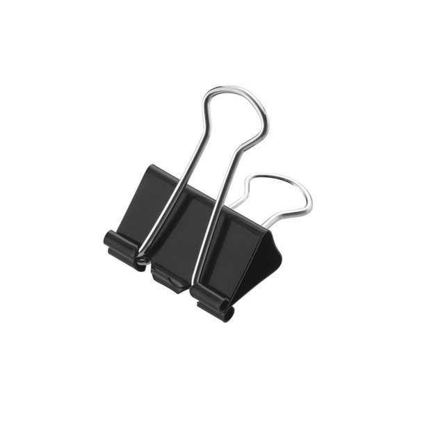 Sujetapapeles Westcott negro 25mm caja metálica de 12 piezas