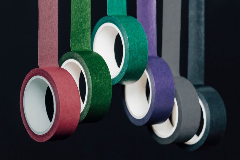 fascio di washi tape colorato
