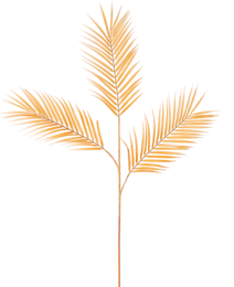 Artificial branch Fern 100 cm ocher