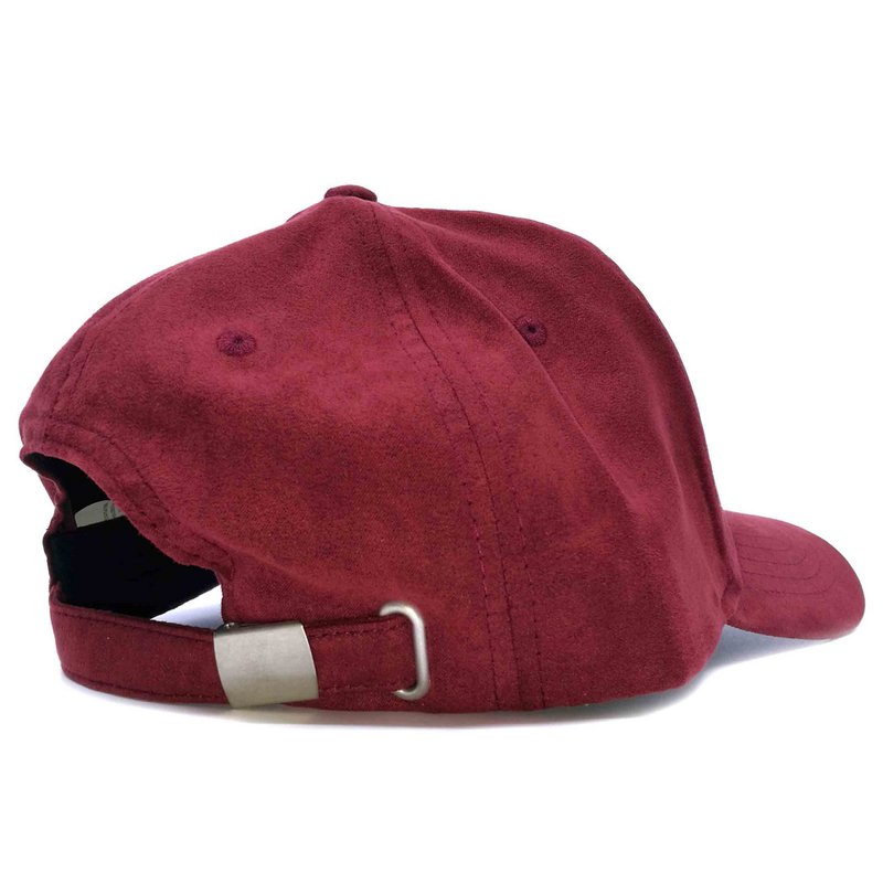Wildlederkappe Bordeaux Rot