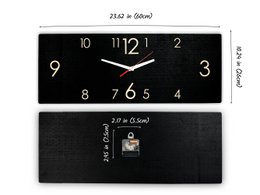 Houten Wandklok Zwart (2 Maten)