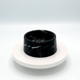 Marmor mad- og drikkeskål | Nero Marquina