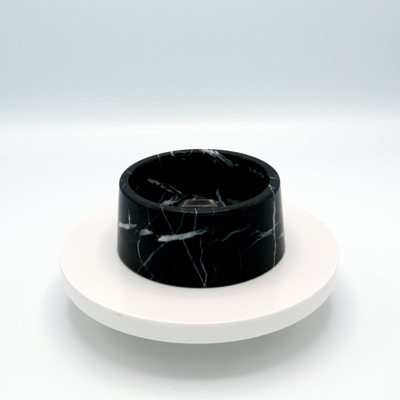 Marmor mad- og drikkeskål | Nero Marquina