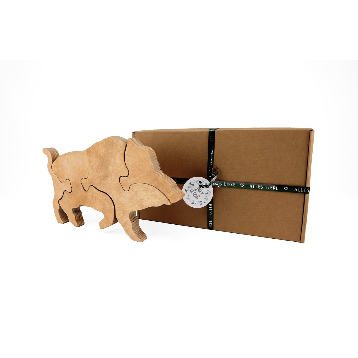 Holzpuzzle Wildschwein