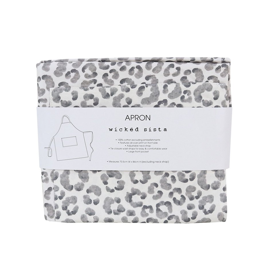 WS Apron Watercolour Leopard