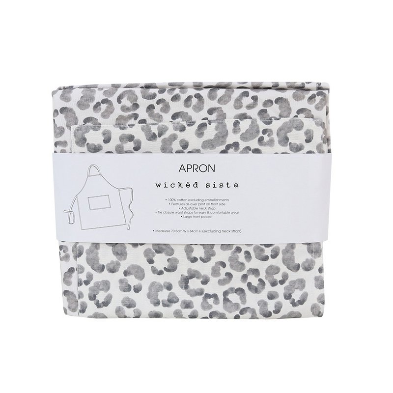WS Apron Watercolour Leopard