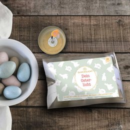 La lumière porte-bonheur de Fortuna / Votre lumière / Votre lumière de Pâques / Illustrée de doux lapins de Pâques