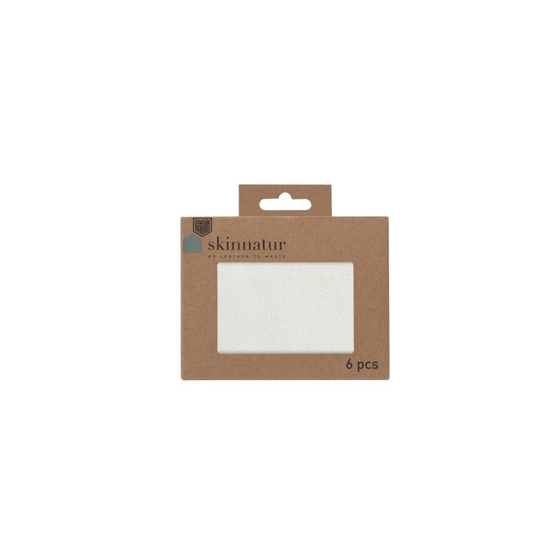 Skinnatur-Untersetzer | recyceltes Leder | Ziegel 13x10cm | 6er-Set