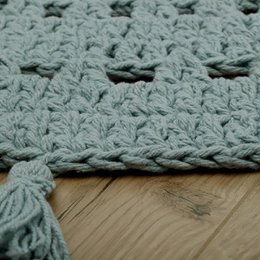 NILA VERT PALE crochet children's rug